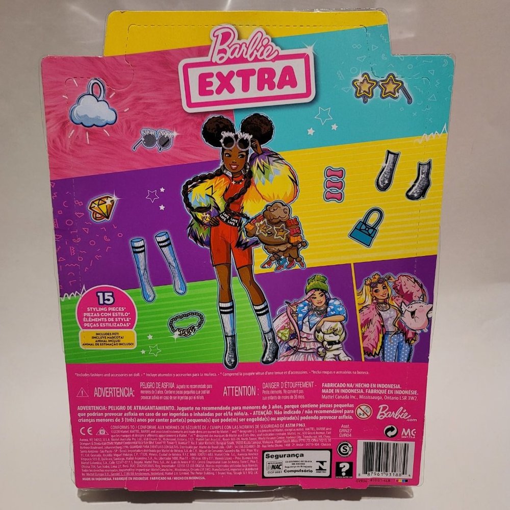 Barbie Extra #1 Rainbow Coat Dog & Accesories Collectable - Picture 2 of 5